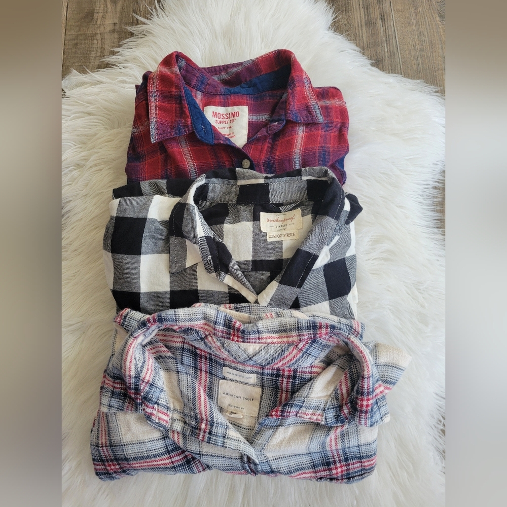 Women's Flannel Shirts (Set of 3)